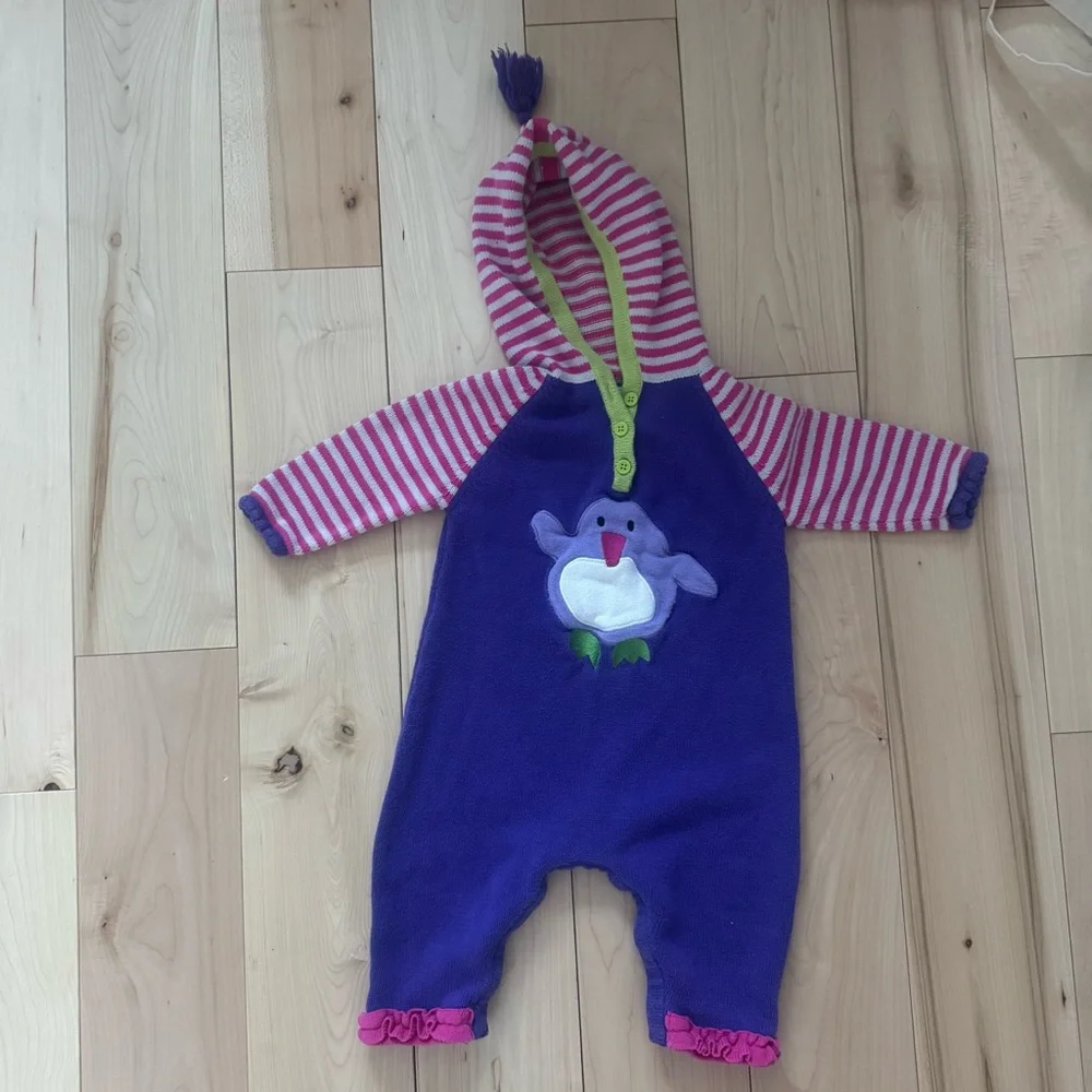 Hanna Andersson Purple and Pink Animal Footie